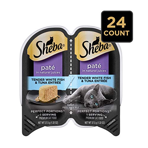 Sheba Wet Food Perfect Portions Paté Wet Cat Food Trays, 24 TwinPacks