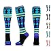 NEWZILL Medical Compression Socks for Women and Men Circulation 20-30 mmHg Best Compression Stockings for Running Athletic Travel Flight Nurses Purple