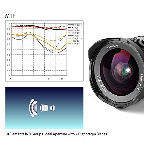 7Artisans 12 mm F2.8 APS-C Grand Angle objectif fixe manuelle pour Fuji X Mount Camera comme X-A1 X-a10 X-A2 X-a3 X-at X-M1 XM2 X-T1 X-T10 X-t2 X-t20 X-Pro1 X-pro2 X-E1 X-E2 X-E2s - Image 5