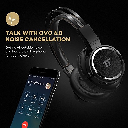 image for TaoTronics Wireless Over Ear Headset Bluetooth Headphones with Microph