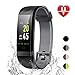 LETSCOM Fitness Tracker Color Screen, IP68 Waterproof Activity Tracker with Heart Rate Monitor, Sleep Monitor, Step Counter, Calorie Counter, Smart Pedometer Watch for Men Women Kids