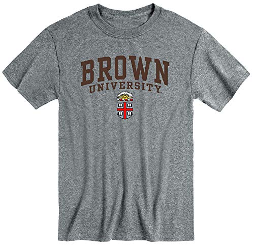 Barnesmith Brown University Bears Short-Sleeve T-Shirt, Heritage, Charcoal Heather, Large at Amazon