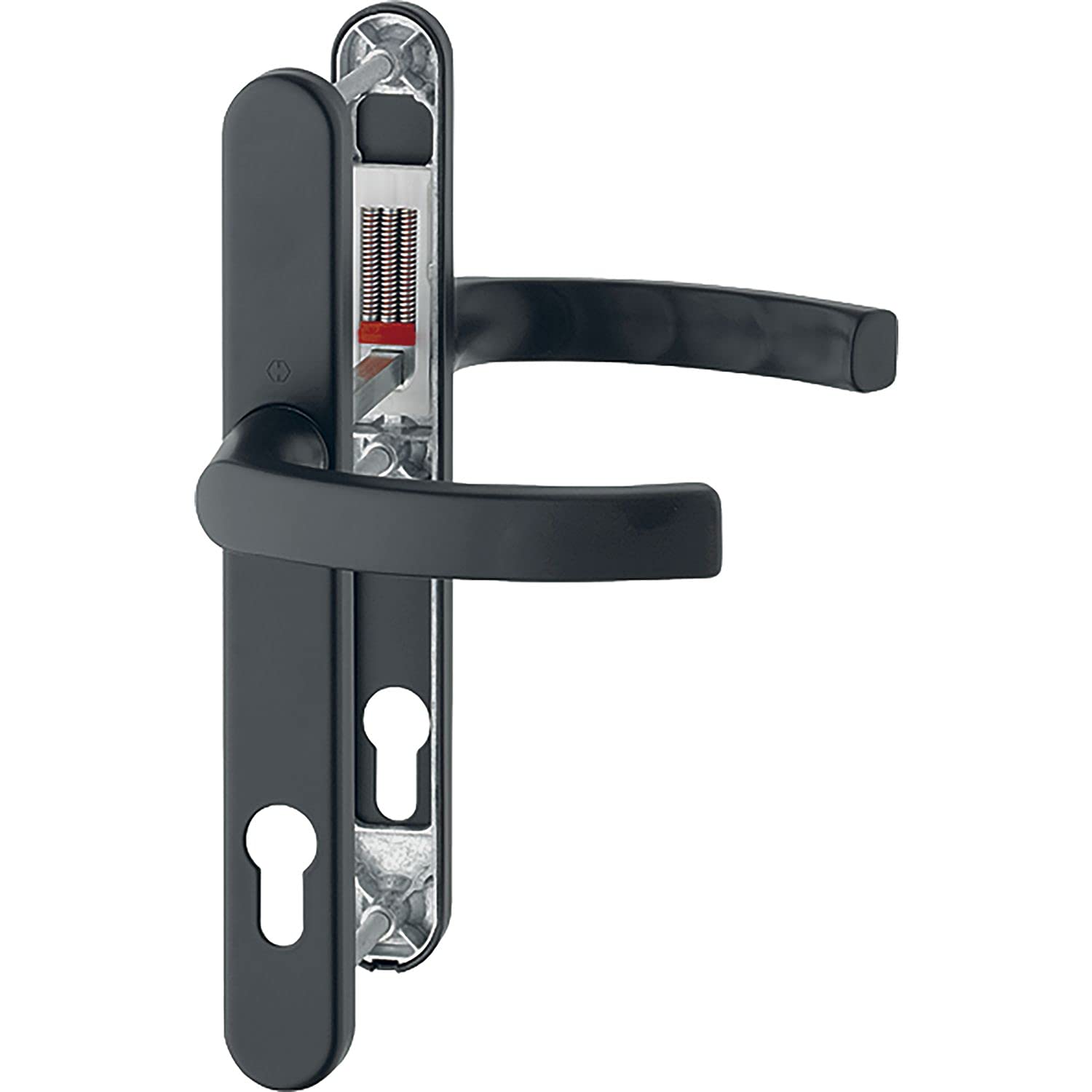 HOPPE LIÈGE Handle Set on Narrow Plate 30 mm, 72-82, Black