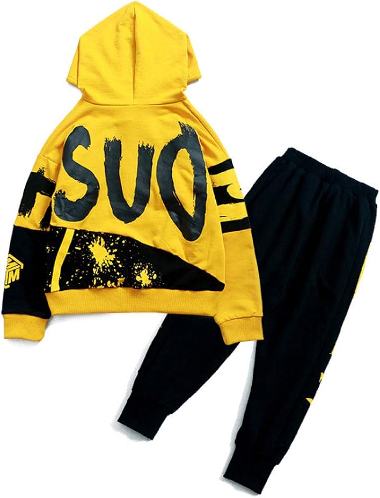 Rrrover 韓国子供服 セットアップ 男の子 上下セット 秋 パーカー 子ども服 キッズ130 140 150 160 原宿系 ジャージ トップス スポーツウェア スウェット カジュアル アウター トップス ダンス衣装 運動着 ジャージ 通販 Amazon