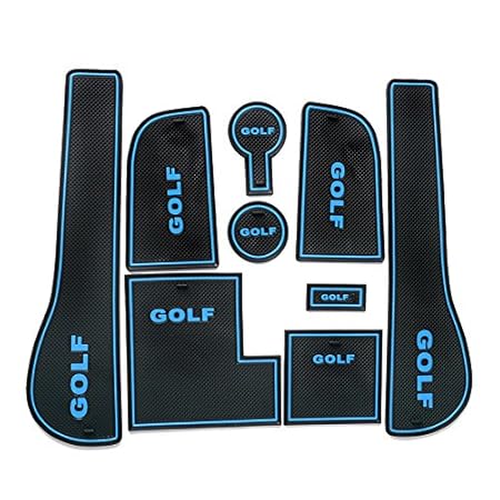 LFOTPP Golf 7 R GTD GTI GTE Auto Styling Innentür Gummimatten Anti Rutsch Matten (Blue)