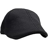 The Original Boston Scally Cap - The Dubliner Newsboy Flat Cap - 6 Panel Cotton Fitted Hat for Men - Black