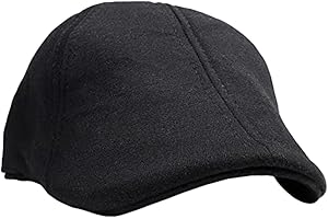 BOSTON SCALLY CO. The Original Boston Scally Cap - The Dubliner Newsboy Flat Cap - 6 Panel Cotton Fitted Hat for Men - Black