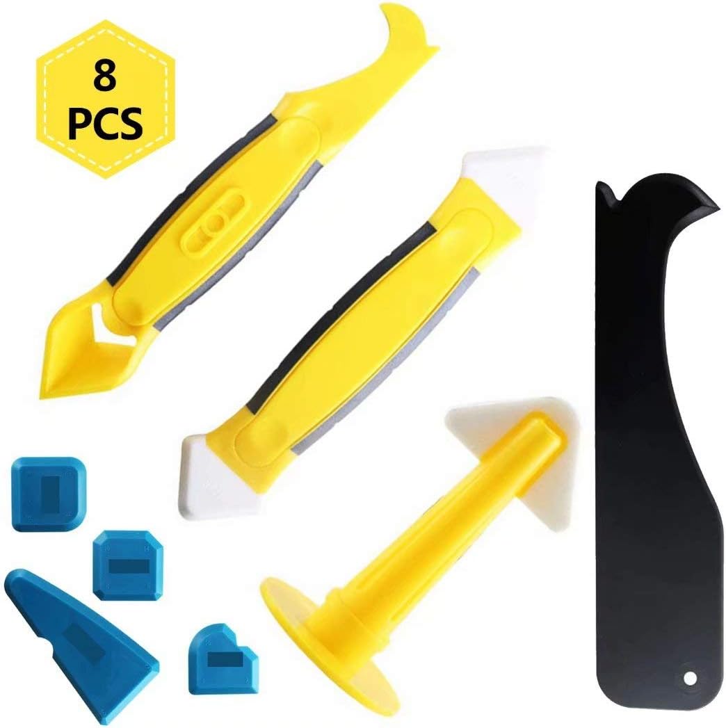 8pcs Caulking Tool Kit 8 in 1 Professional Silicone Sealant Finishing Smoothing Tool Scratch