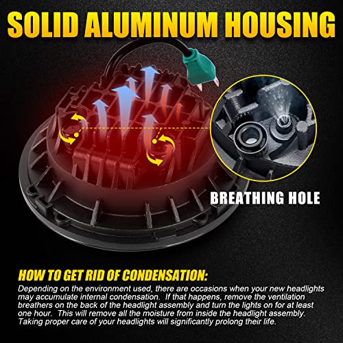 Dot Appoved Chrome 7inch LED Headlight with 4.5inch Matching Chrome Passing Lamps Compatible with H arley Motorcycles with Adapter Ring and wire adapter