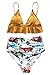 CUPSHE Women's Two Piece Ruffle V Neck Bikini Set