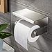 YIGII Toilet Paper Holder with Shelf - Stainless Steel Toilet Roll Holder Self Adhesive or Wall Mounted for Bathroom