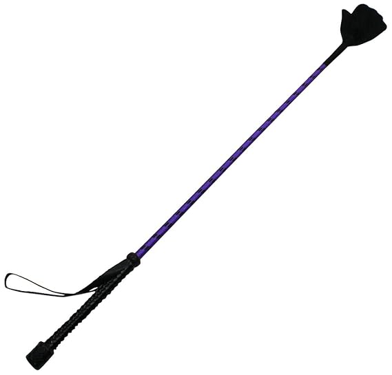 Slap Leather Riding Crop with Hand Shaped Keeper Purple Amazon.co.uk