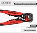 ARES 70048-8-Inch Self-Adjusting Wire Stripping Tool and Cutter with Crimper - Strip 10-24AWG Wire while Crimping Insulated and Non-Insulated Terminals