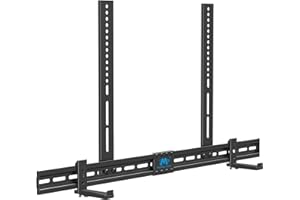 Mounting Dream Soundbar Mount Sound Bar TV Bracket with Holes/Without Holes, Non-Slip Base Holder Extends 3.4" to 6.1", Up to 20 LBS, Safe and Easy to Install MD5425