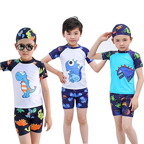 image for Drindf Baby Clothes 3Piece Toddler Babyboy Dinosaur Printed Swimsuit, 