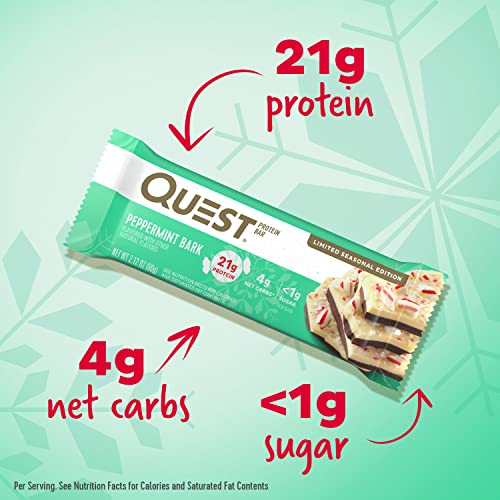Quest Nutrition Protein Bar, Peppermint Bark, 12 Count Pricepulse