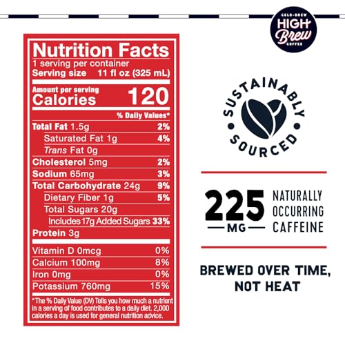 HIGH BREW COFFEE, TRIPLE SHOT ESPRESSO, COLD BREW COFFEE, 11 FL OZ, READY-TO-DRINK (PACK OF 12)