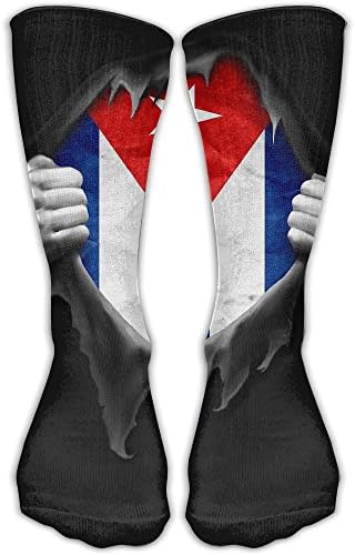 Cuba Flag Proud Cuban Man Womans Dress Socks Cool Badminton Comfort Moisture Wicking Non Slip Sock Shoe Size 6-10