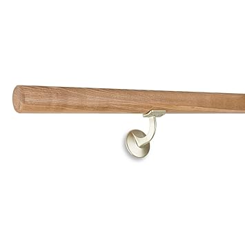 Treppen- und Geländerstudio Graber Ballettstange Esche, Ø 42mm, 1500mm Länge + 2 Halter neusilber