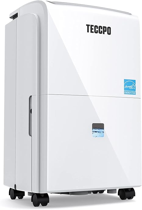 Amazon Com Teccpo 2500 Sq Ft Dehumidifier Tad30b Energy Star Dehumidifier For Basements With 1 Gal 3 8l Water Tank Intelligent Humidity Control And 24h Timer