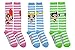 Powerpuff Girls Socks Gifts (3 Pair) - (Women) Powerpuff Girls Costume Blossom, Bubbles, Buttercup Knee High Socks - Fits Shoe Size: 4-10 (Ladies)