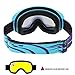 picador Ski Snowboard Goggles OTG with Anti-Fog UV400 Protection Lens Snow Goggles for Youth Teenagers Kids Girls Boys(Blue)