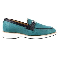 LIBERTYZENO Mens Tuxedo Penny Loafers Canvas