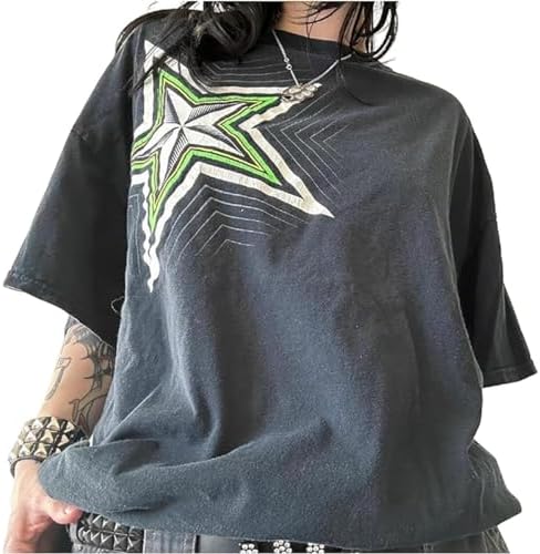 Y2k Shirts for Women Teens Girls 2000s Vintage Short Sleeve Shirt