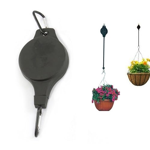 2Piece Plant Pulley Retractable Hanging Flower Basket Hook Hanger for