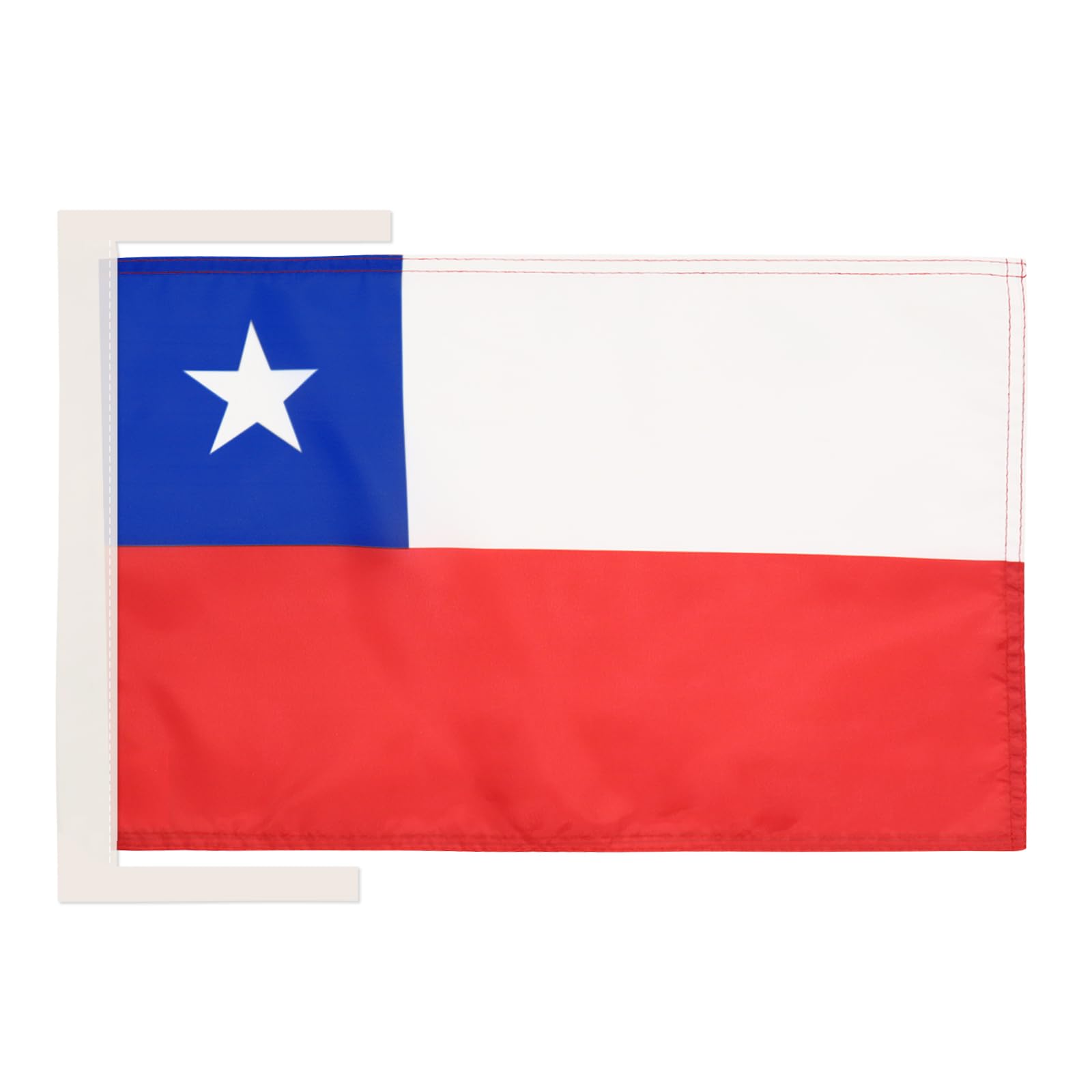 AZ FLAG - Chile Flag - 18'' x 12'' - Light Polyester Chilean Small Banner with Two Cords - 18x12 in - 45x30 Cm