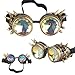 CAREONLINE Vintage STEAMPUNK GOGGLES Bling Glasses Kaleidoscope Goth COSPLAY PARTY Rivets