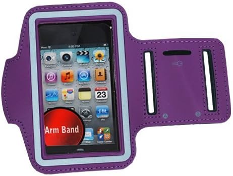 Noarks Apple Iphone 5 5S Sweat-proof Neoprene Premium Running Gym Workout Armband Case W/ Velcro Closure (Purple)