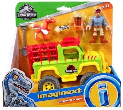 Jurassic World Dr. Grant & 4x4 Imaginext Figures