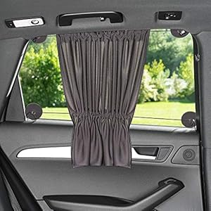 Zamboo Universeel Zonnescherm voor Auto 2 Stuks – Zonwering voor Baby en Kind met Gordijnfunctie – UV-bescherming…