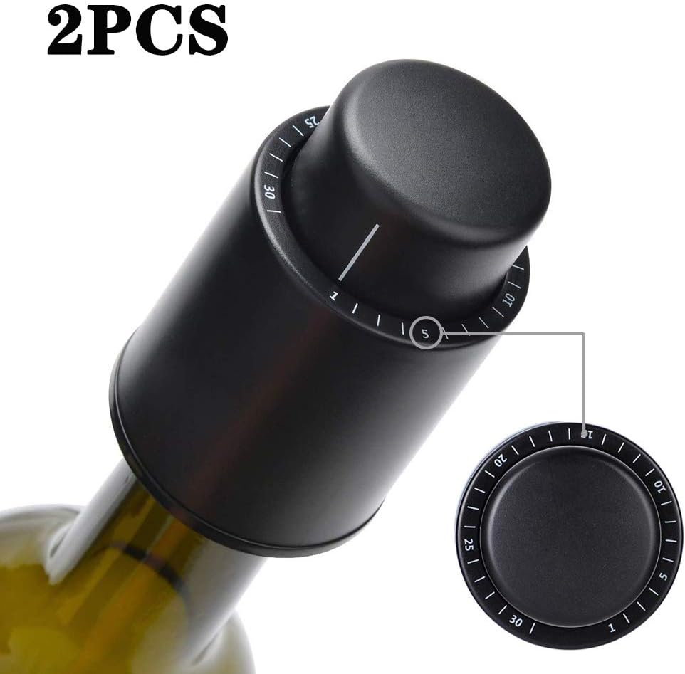 TAPPO PER VINO Acciaio Inossidabile Bottiglia Di Conservatore Sughero