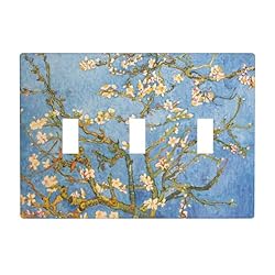 Pznen Triple Toggle Wall Plate, Almond Tree Van
