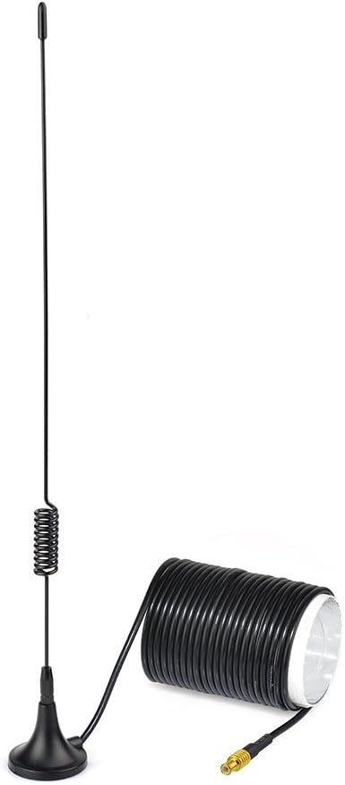 Eightwood DAB Car Aerial MCX Adapter 5dbi Car Digital Radio Auto DAB Antenna with 500cm Extension Cable for Pioneer Clarion Kenwood Alpine JVC