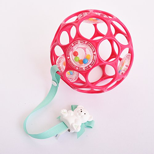 Baby Buddy Bear Pacifier Holder, Pink