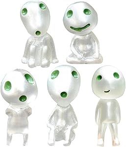 5pcs/Set Mini Luminous Figurines Toys Tree Elves Garden Potted Fluorescent PVC Figure Elf Fairy Decor(Randam Style)