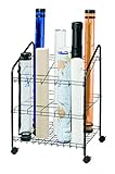 Alvin WRF40 Wire Bin Roll File 20 Slots; 20 Openings of 4"x4" Make This Heavy-duty Storage Bin an Ideal Organizer For Rolled Maps, Plans, Drawings, and Tubes; 4 Swivel Casters Give It High Mobility