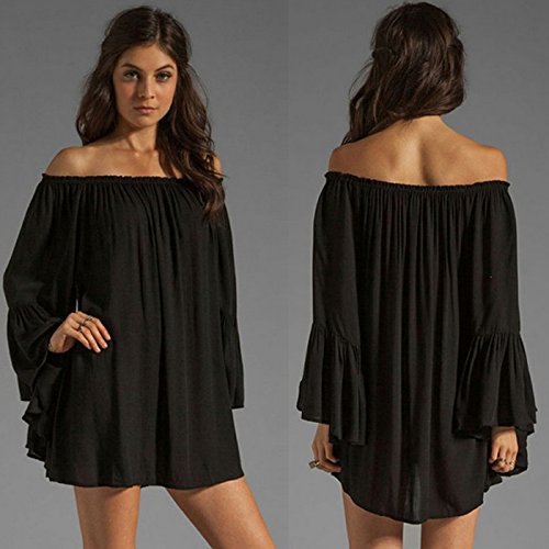 black off the shoulder beach dress