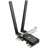 TP-Link WiFi 6 AX3000 PCIe WiFi Card Archer TX55E - Bluetooth 5.2, 802.11AX Dual Band Wireless Adapter with MU-MIMO, OFDMA, U
