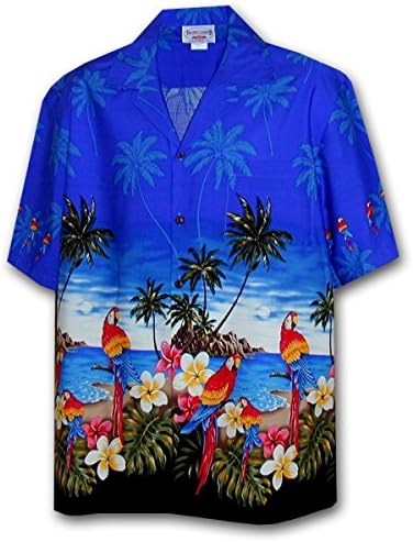 Amazon.com: Pacific Legend Parrots Hawaiian Shirt Red 3531-S
