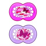 MAM BPA Free 16+ Months 2 Pack Camo Pacifier - Girl 2PC