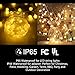 GREEMPIRE LED String Lights, 100 LED Outdoor Globe String Lights Waterproof UL Listed 29V Low Voltage Decorative Lights for Bedroom Party Patio Garden Wedding, 44 Ft, 8 Lighting Modes, Warm White
