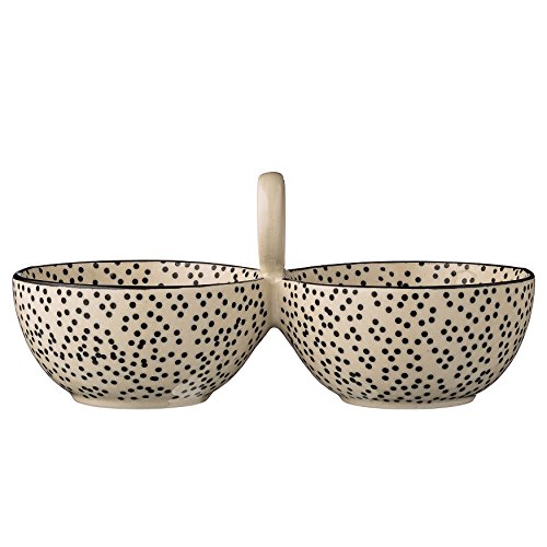 Bloomingville Ceramic Julie Double Bowl, Multicolor