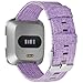 Maledan Replacement for Fitbit Versa Bands Women Men Large Small, Woven Fabric Accessories Strap Wrist Band Compatible with Fitbit Versa Smart Watch/Versa 2/Fitbit Versa Lite/Versa Special Edition