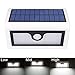 VOLADOR 2 Packs 50 LED Solar Lights, Outdoor Wireless Security Lights, Motion Activated Solar Light, Wall Mount Solar Light for Garden Patio Deck Yard Path Driveway(White)