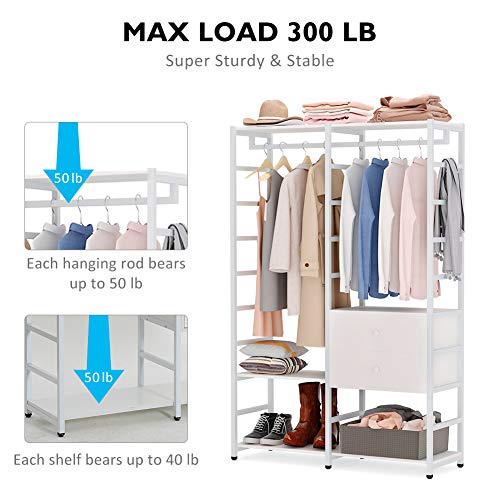 Tribesigns Freestanding Closet organizer with Double Drawers, Heavy