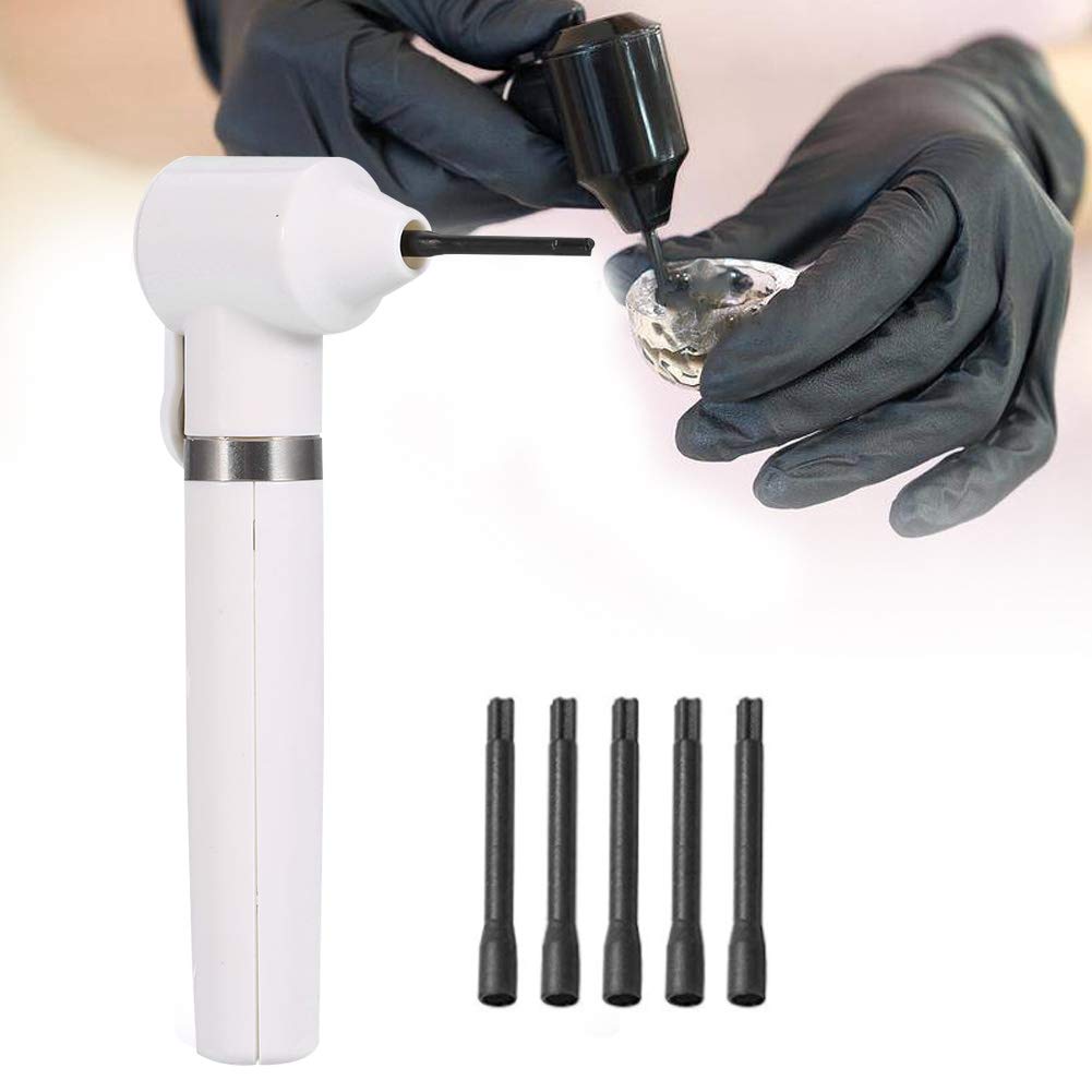 Tattoo Ink Mixer, Electric Tattoo Pigment Mixer Machine, Mixer Color Blender Tattoo Accessory with 5 Mixing Sticks, Ink Colour Blender, Electric Agitator Machine for Microblading Supply Tool (White)